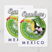 Playa Balandra Mexiko Retro-Logo (Vorne/Hinten)