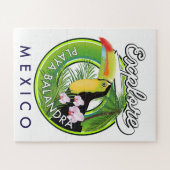 Playa Balandra Mexiko Retro-Logo Puzzle (Horizontal)