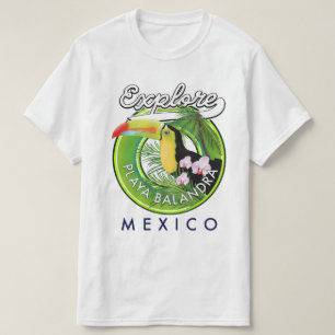 Playa Balandra Mexiko Retro-Logo T-Shirt