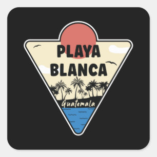 Playa Blanca Guatemala Küste Quadratischer Aufkleber