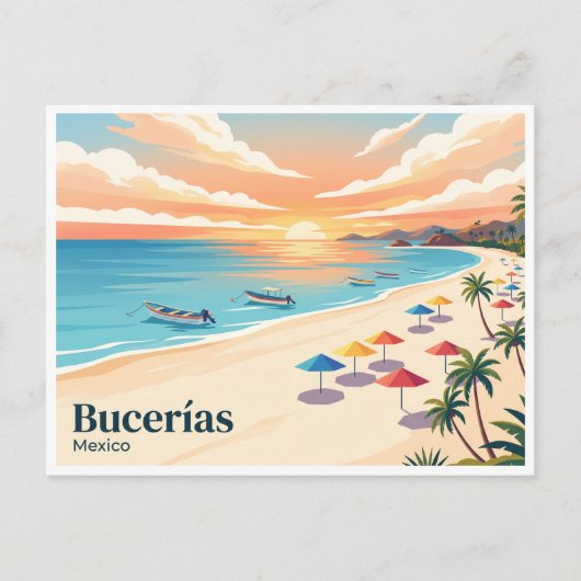 Playa Bucerías Mexiko Postkarte (Vorderseite)