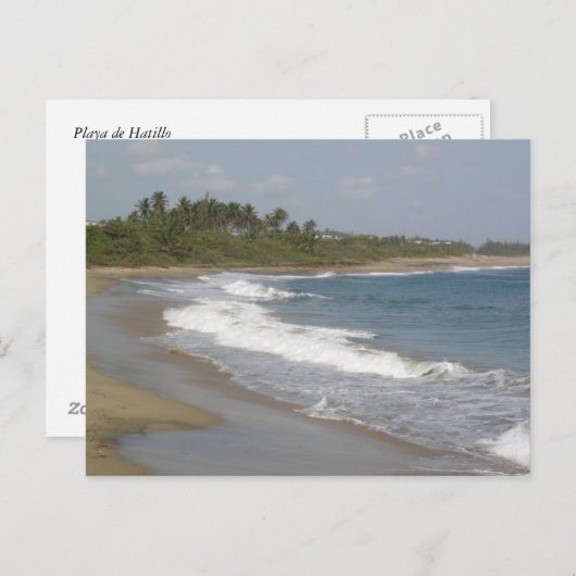 Playa de Hatillo Postkarte (Vorne/Hinten)