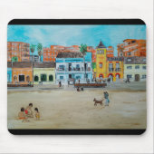 Playa de la Malvarrosa Gemälde von Alfred Fox Mousepad (Vorne)