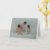 Playa de la Malvarrosa Malerei von Alfred Fox Karte (Gelbe Blume)