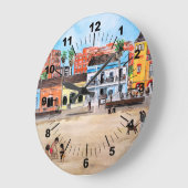 Playa de la Malvarrosa Painting by Alfred Fox Große Wanduhr (Winkel)