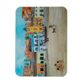 Playa de la Malvarrosa Painting by Alfred Fox Magnet (Vertikal)