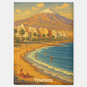 Playa de las Américas, Teneriffa Vintage Travel Magnet