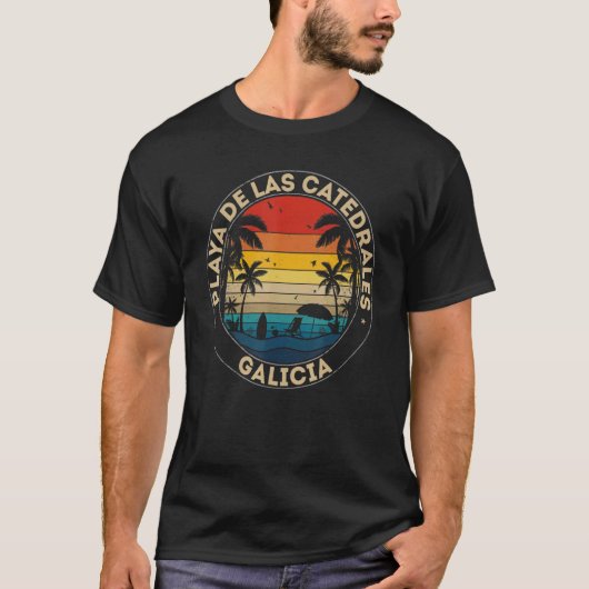 Playa De Las Catedrales Souvenir Galicia Reminde T-Shirt (Vorderseite)