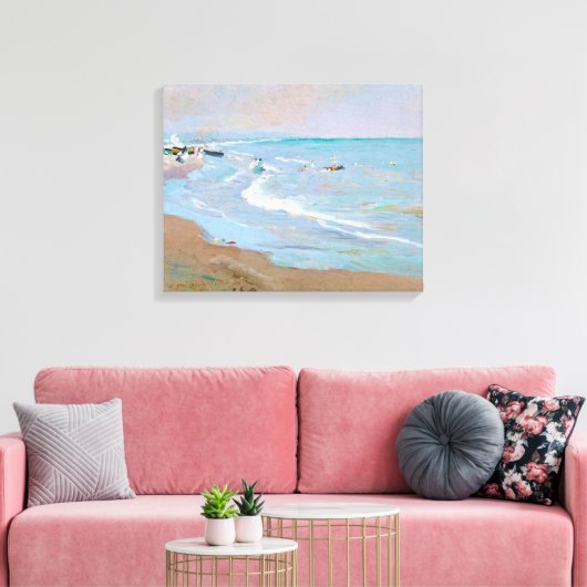Playa de Valencia | Joaquín Sorolla Leinwanddruck (Insitu (Wohnzimmer))