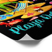 Playa Del Carmen Beach Mexico Summer Girls Trip 20 Poster (Ecke)