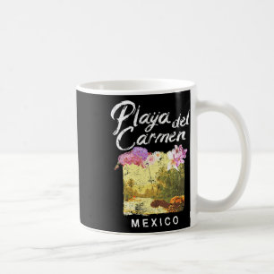 Playa Del Carmen Mexico Floral Vintag T Shirt Kaffeetasse