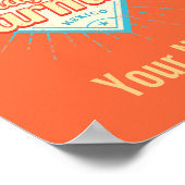 Playa del Carmen Mexico Retro Cocktail Vintag Poster (Ecke)