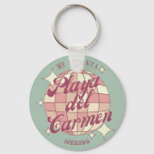 Playa del Carmen Mexico Retro Souvenirdekoration a Schlüsselanhänger (Vorderseite)