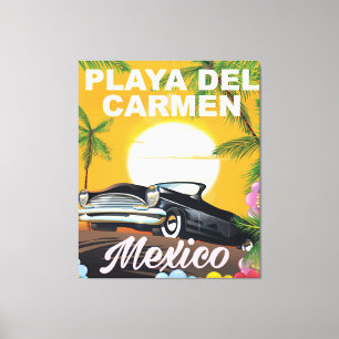 Playa del Carmen mexikanisches Auto Reiseplakat Leinwanddruck