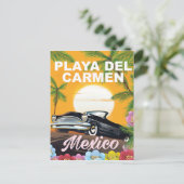 Playa del Carmen Mexikanisches Reiseplakat Postkarte (Stehend Vorderseite)