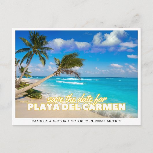 Playa del Carmen Mexiko Hochzeit Speichern Sie das Postkarte (Vorderseite)