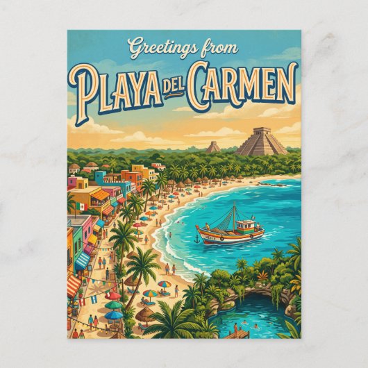 Playa del Carmen Mexiko Postkarte (Vorderseite)