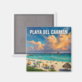 Playa Del Carmen Mexiko Reisestrand Magnet (Vorderseite/Rückseite)