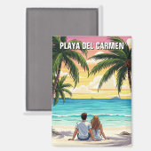 Playa Del Carmen Mexiko Reisestrand Magnet (Vorderseite/Rückseite)