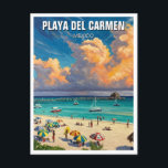 Playa Del Carmen Mexiko Reisestrand Postkarte<br><div class="desc">Playa del Carmen, an der mexikanischen Riviera Maya gelegen, ist eine lebendige Küstenstadt, die für ihre atemberaubenden Strände mit weißem Sand, das türkisfarbene karibische Wasser und die lebendige Atmosphäre bekannt ist. Einst ein ruhiges Fischerdorf, ist es zu einem der beliebtesten Touristenziele des Landes geworden und bietet eine perfekte Mischung aus...</div>
