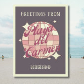 Playa del Carmen Mexiko Retro Vintage purpPostkart Postkarte