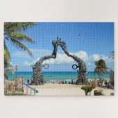 Playa del Carmen Mexiko Statue des karibischen Str Puzzle (Horizontal)