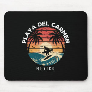 Playa Del Carmen Mexiko Surfboard Wellen Strand Mousepad