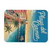 Playa del Carmen Mexiko Vintag Magnet (Horizontal)