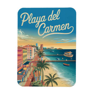 Playa del Carmen Mexiko Vintage Magnet
