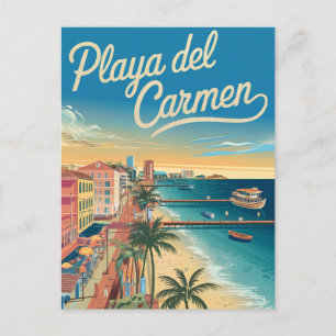 Playa del Carmen Mexiko Vintage Postkarte