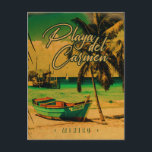 Playa del Carmen Mexiko Vintage Reisen Palm Beach Postkarte<br><div class="desc">Playa del Carmen Mexiko Vintag Palm Beach Design ist ein wunderbares Weihnachtsgeschenk für Liebhaber des Playa del Carmen Beach. Das Retro-Sommerdesign ist ein perfektes Geschenk für Reisende und tropische Fans.</div>