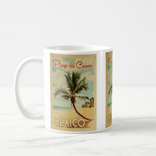 Playa del Carmen Palm Tree Wandern Kaffeetasse (Links)