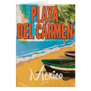 Playa del Carmen Vintage Reiseposter Druck