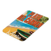 Playa del Carmen Vintage Reiseposter drucken Magnet (Linke Seite)