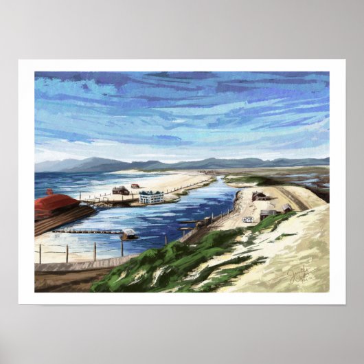 Playa del Rey Lagoon. Wasserfarbe von Jenn Street Poster (Vorne)