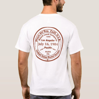 Playa del Rey Postamt Briefmarke zur manuellen Sto T-Shirt