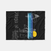 Playa El Emir Uruguay, Surfing Beach Surf Guy Girl Fleecedecke (Vorderseite (Horizontal))