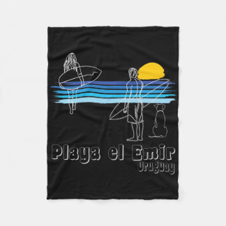 Playa El Emir Uruguay, Surfing Beach Surf Guy Girl Fleecedecke