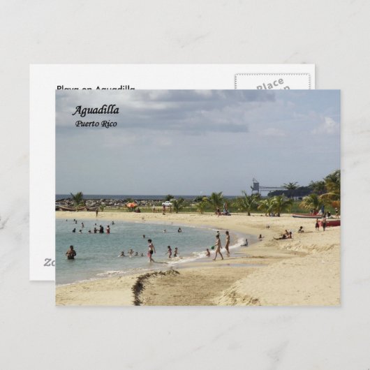 Playa en Aguadilla Puerto Rico Postkarte (Vorne/Hinten)