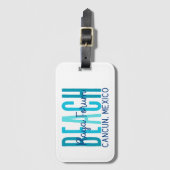 Playa Forum Beach Cancun Mexiko (Ozean) Gepäckanhänger (Vorderseite Vertikal)