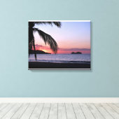 Playa Hermosa Beach Sunset Palms Leinwanddruck (Insitu (Holzboden))