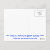 Playa Norte, Isla Mujeres, Mexiko Postkarte (Rückseite)