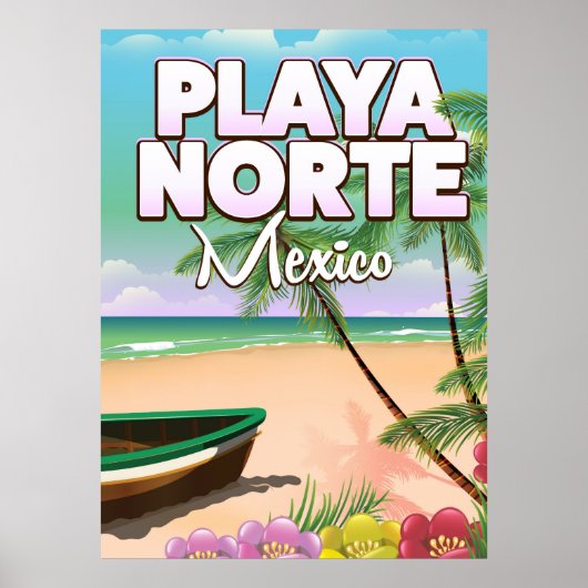 Playa Norte mexikanisches Strandposter Poster (Vorne)