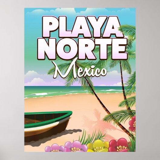Playa Norte mexikanisches Strandposter Poster (Vorne)