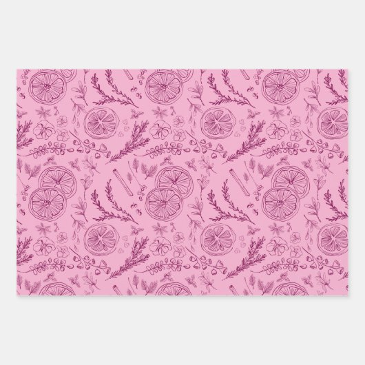 Playa Pastel Whimsical Moderne Nordic Line Kunst Geschenkpapier Set (Vorderseite 2)