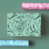 Playa Pastel Whimsical Moderne Nordic Line Kunst Geschenkpapier Set