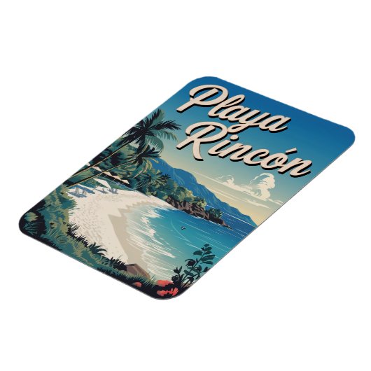 Playa Rincón Dominikanische Republik Vintag Magnet (Linke Seite)