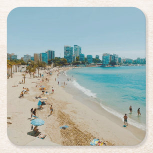Playa San Juan - Alicante - Spanien Rechteckiger Pappuntersetzer