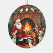 Playa Santa & Pets Weihnachten Keramik Ornament (Links)