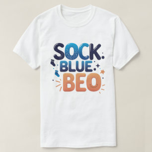 Playa SOCK BLUE BED Moderne Typografie T-Shirt